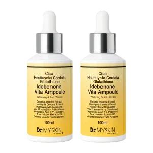 2개 시카 어성초 글루타치온 이데베논 비타 앰플 세럼 100ml /에센스/콜라겐/히알루론산/미백/주름/비타민/C/남성화장품/남성에센스