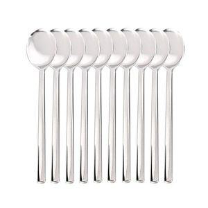 [제이큐]스텐 숟가락 세트 스틸 민자 급식 스푼 10P