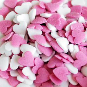 데코야 슈가스프링클 하트 핑크앤화이트 300g