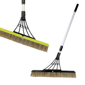 2단 자연돈모 와이드 잘쓸비 (돈모 2개 포함) 미용실 가게 긴빗자루