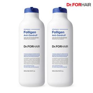 닥터포헤어 가려움 완화 비듬&각질케어 폴리젠 비듬 개선 샴푸 500mlx2