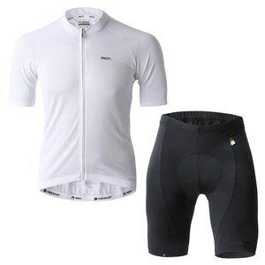 [MCN] 라이딩복 반팔져지+4부바지 자전거 의류 복장 플레인화이트