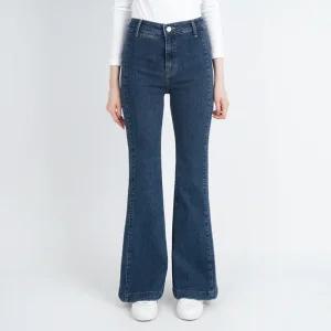 [게스]게스 여성 청바지 사이드 디테일 플레어 붓컷 미디엄블루 YN3D6127