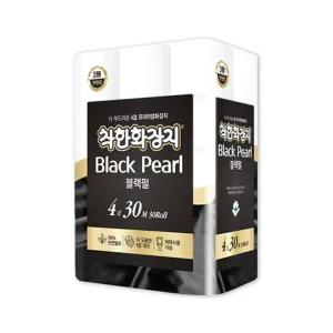 착한화장지 블랙펄 4겹 30M 30롤 두루마리휴지