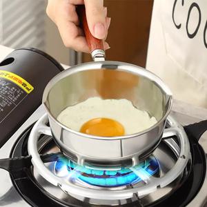 316스텐팬 316TI후라이팬 316스텐후라이팬 316 스테인레스 스틸 오일 냄비 나무 손잡이 미니 프라이팬 계란