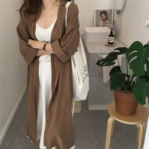 모던 투웨이 스타일 롱셔츠 자켓  롱원피스