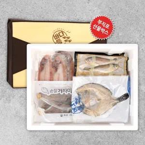 [보령수협] 반건조 수산 선물세트 3호 3.05kg / 우럭,가자미,조기,박대+부직포가방