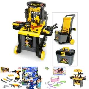 유닛키즈 디럭스 카트 공구 놀이 세트/소꿉/장난감/드릴/작업대/어린이/전동/유아/완구/모형/역할