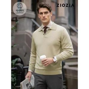 [지오지아] 캐시미어 루즈핏 긴팔 카라 니트 (AAC4ET3106)