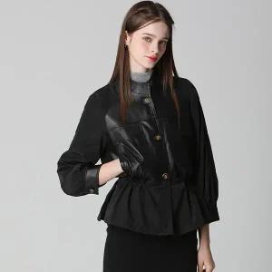 [하프클럽/]미니멀 천연 양가죽 사파리 자켓