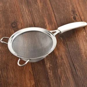 (쿠킹홈) 화이트 스텐 거름망 건지개(14cm)/건지기망/건지기/채반/업소용/뜰채/망/튀김/건지개/뜰체/걸음