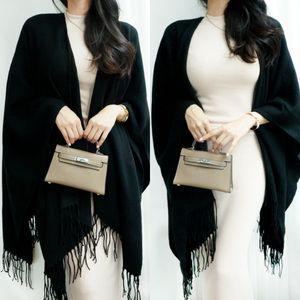 여성 캐시미어 망토 숄 머플러 케이프 목도리 가디건 카디건 워머 판쵸 옷 울