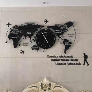 세계지도 벽걸이시계 사무실 거실 인테리어 무소음 소형