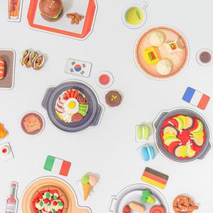 클레이 세계 음식 다문화 자석