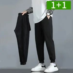 [1개+1개] 남성 기모 트레이닝바지 조거팬츠 무지 일자 겨울 츄리닝