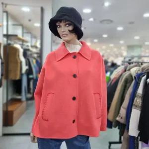 베네통/애플아울렛/백 니트 배색 모직 코트/BACT67361