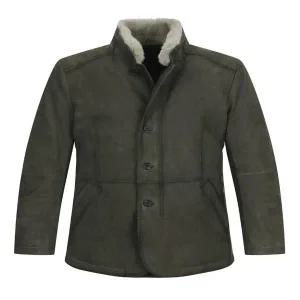 [페라로밀라노] (정가 2190000원) 남성 겨울 토끼털 에리 램 덴버 누적 양가죽 구스다운 점퍼 AM0ELT401