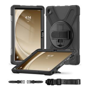 갤럭시탭 A9 플러스 케이스 어깨끈 스트랩 회전형 라운드 글러브 아머 갤탭 거치대