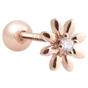 데이지 14K 골드필드핀 플라워 로즈골드 피어싱