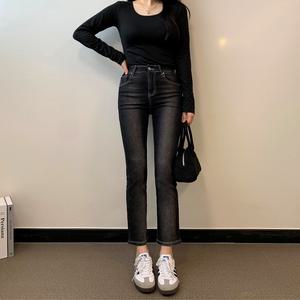 키작녀청바지 블랙스키니진 흑청스키니 여성 여자 스판 팬츠 바지