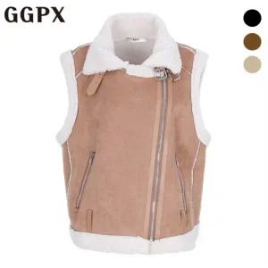 [GGPX] 넥 벨티드 무스탕 베스트 (GOBVT006F)