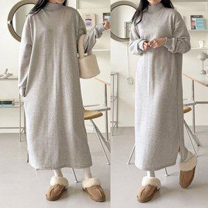 [기타]기모 오버핏 반목폴라 박시 롱원피스