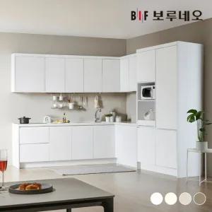 나비드 주방 싱크대 시공 ㄱ자 4.2m 멀티 수납형 E0 PET소재