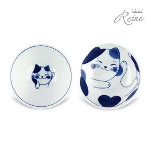헨느 미케 야옹이 공대 1p / 캐릭터접시 고양이 그릇 공기 대접
