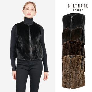 빌트모아 여성 천연모피 제시카 밍크 베스트 조끼