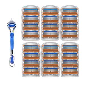 토브리빙 질레트 퓨전 호환용 5중 면도날 파워 오렌지 / 면도날 6팩(24개입) +  면도기 1개