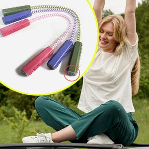 어깨 스트레칭 운동 밴드 로프 끈 탄력 체조 고무줄 운동 용품 기구 튜빙 손잡이있는 짧은 팔 몸풀기