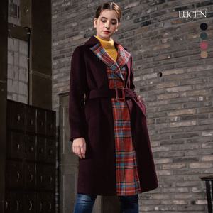 루시앙 시그니처 울 블렌디드 맥시 롱 코트