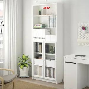 이케아 빌리 옥스베리 책장+도어 80x30x202cm