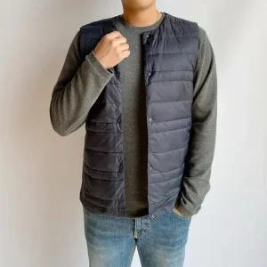 남자 경량 구스 다운 조끼 패딩 라코니아