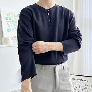 [BZJKRDDR_4B]헨리넥 기본 니트티 봄가을 편한 코디 데일리