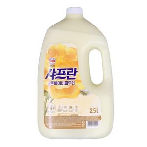 샤프란 코튼 베이비 파우더 섬유유연제 세탁 섬유 유연제 2.5L (1병)