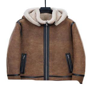 남성무스탕 빅사이즈 레더 양털 재킷 후드 가죽 자켓 퍼 리얼 항공점퍼