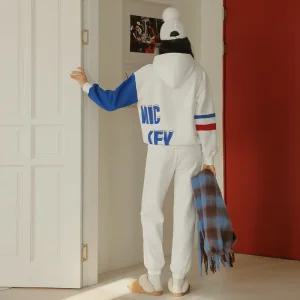 [핑크시슬리] SET/컬러블록 미키 프린티드 후드 트레이닝세트