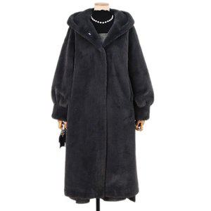 [쉬즈나인]위니 밍크퍼 후드 롱코트