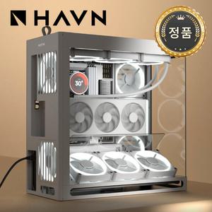 [국내정품] HAVN HS420 VGPU 컴퓨터 어항 케이스 미들타워 본체 데스크탑 케이스 화이트