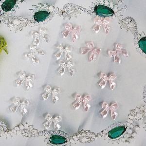 Gonail / 진주빛 꼬리 리본 네일파츠 파우더리본파츠 2컬러 (택1) 5개입