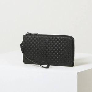 [닥스](강남점)DBWA5E360BK [25SS][지퍼장지갑(핸드폰수납)][LOUIS]블랙 수입가죽 루이스 엠보 DD 패턴