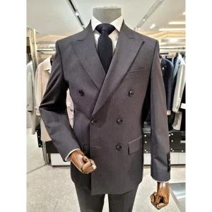 갤러리아 24 S/S 본 투웨이 사방스판 그레이 남성 더블정장 BN4SJA001GY