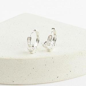 [기타]실버이어링 꼬임 심플 원터치 미니링귀걸이