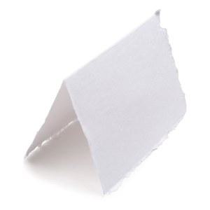 방랑자 핸드메이드 화이트 데클 엣지 빈 텐트 카드 - 접이식 3.5x2 u201D - 50팩 - 수채화 /작가, 예술가, 공예가를 위한 혼합 미디어 페이퍼 - 기프트 태그, 플레이스 카드, 메모 - 두꺼운 150 GSM