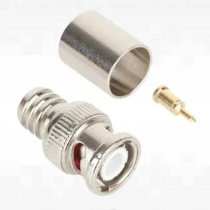 BNC 7C 압착 커넥터 50옴 낱개 동축케이블 RG213 조립 소켓 어댑터 앞부분 단자 저항 포트 제작용 아답터