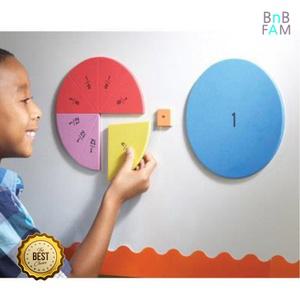 초등 3학년 원형 분수 퍼즐 수학 필수교구 수개념익히기 숫자공부 학습교구