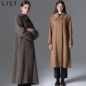 [리스트(LIST)] 와이드카라 캐시미어 울 핸드메이드 맥코트 (택가격: 538000원)