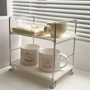 스탠드 수납선반 2단 스텐 주방 욕실 미니 정리선반 ODM-SHELF1