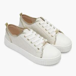 [롯데백화점]마이클코어스 SUMMER ALINE II 바닐라 스니커즈 단화 운동화 패션화 MK101081CRA-W